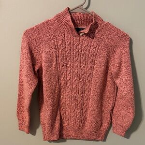 Karen Scott Mock Neck Pink Sweater